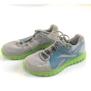 Reebok Sublite Shoe Gray Blue Lime Ladies Size 9.5 NWOT